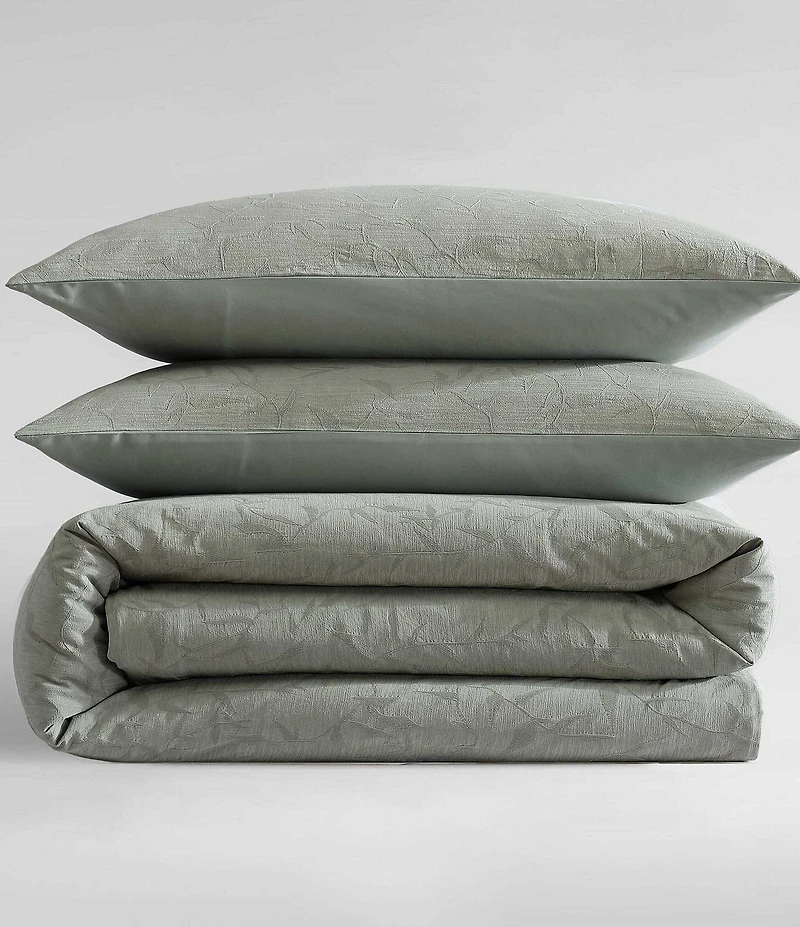 Calvin Klein Branching Leaves Cotton Duvet Cover Mini Set