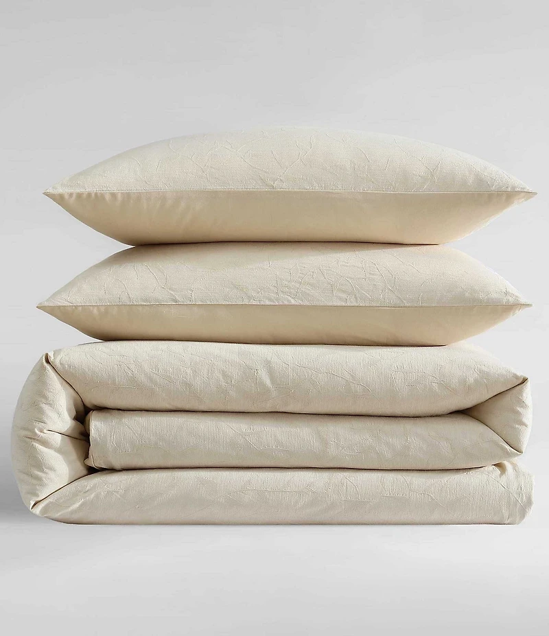 Calvin Klein Branching Leaves Cotton Duvet Cover Mini Set