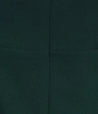 Calvin Klein Short Sleeve Split V-Neck Scuba Crepe Sheath Dress