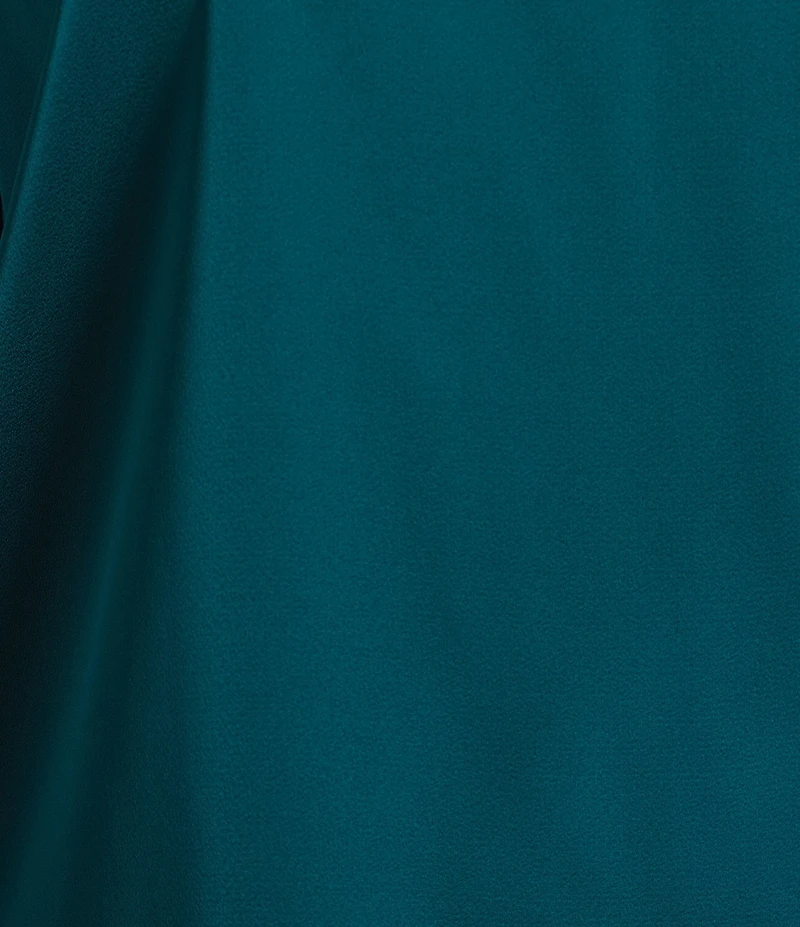 Calvin Klein Charmeuse Deep V-Neck Long Sleeve Blouse