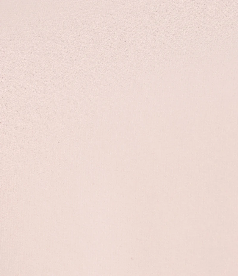 Calvin Klein Chiffon Crew Neck Long Sleeve Smocked Cuff Tie Front Top