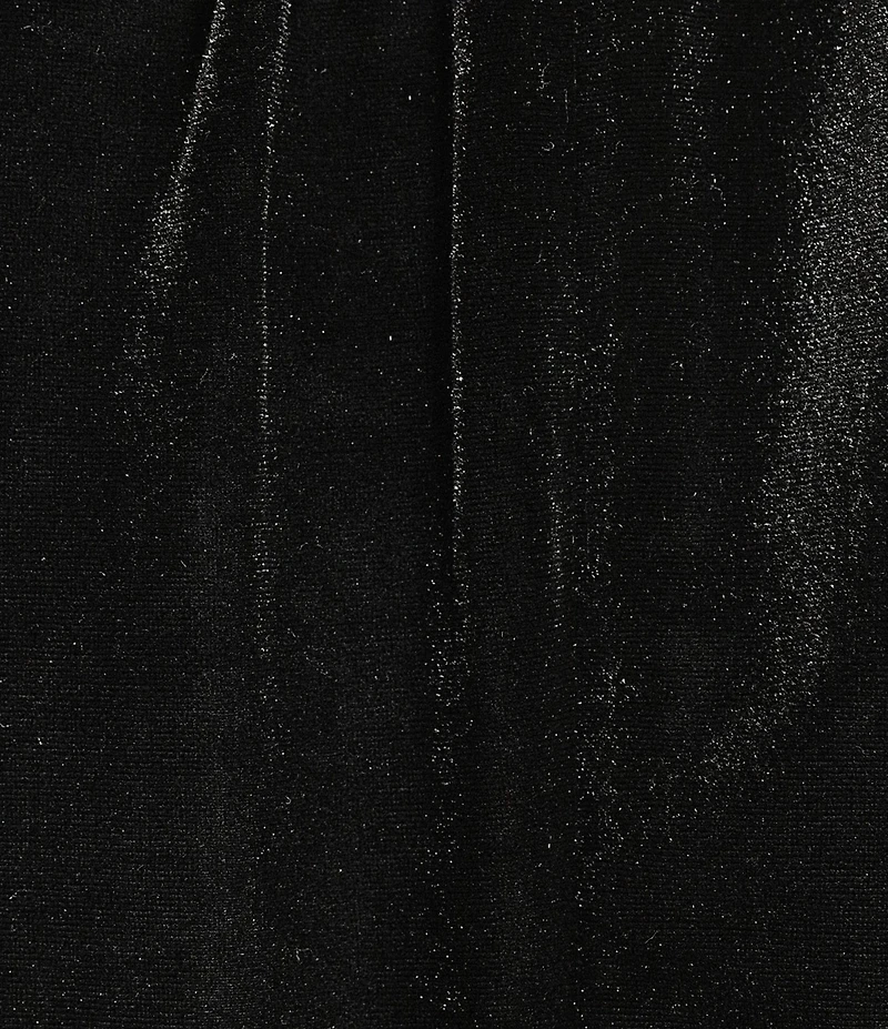 Calvin Klein Chiffon Long Balloon Sleeve Mock Neck Velvet Sheath Dress