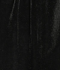 Calvin Klein Chiffon Long Balloon Sleeve Mock Neck Velvet Sheath Dress