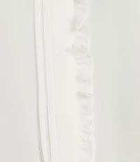 Calvin Klein Chiffon Ruffle Mock Neck Long Sleeve Button Front Blouse