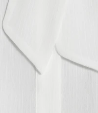 Calvin Klein Chiffon Tie-Neck Long Flare Sleeve Button Down Blouse