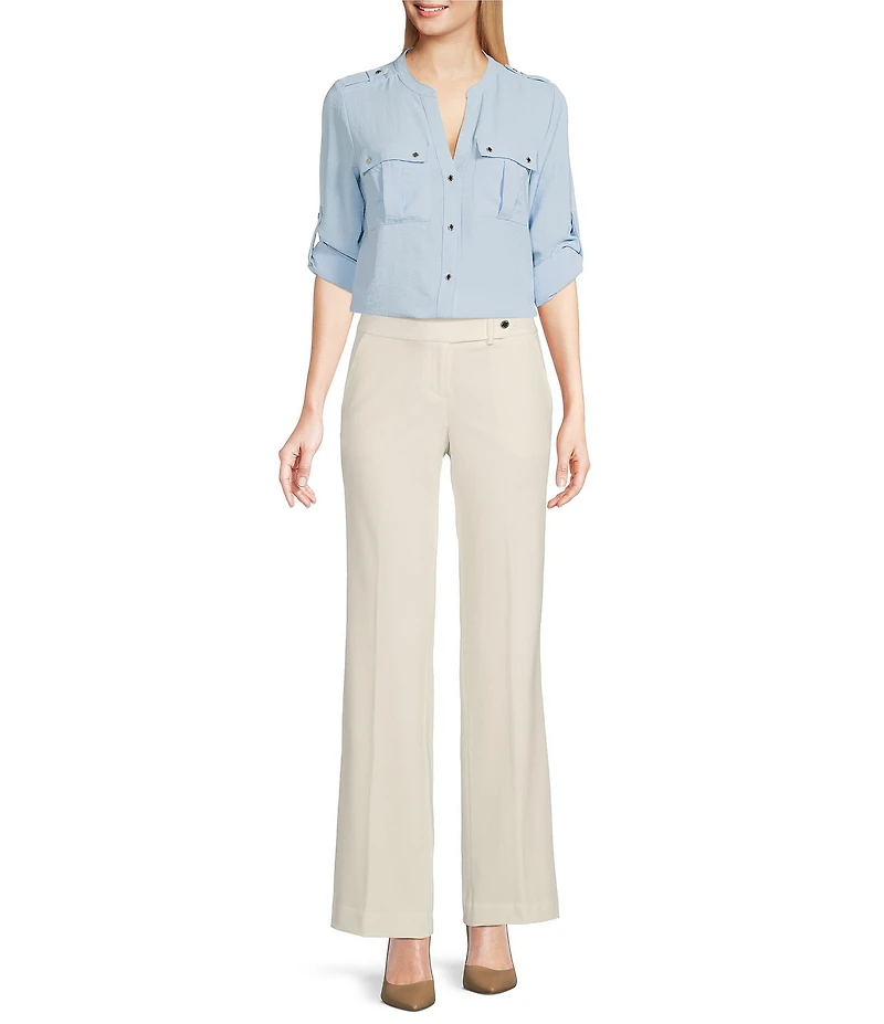 Calvin Klein Classic Fit Trouser Leg Stretch Luxe Pants
