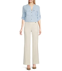 Calvin Klein Classic Fit Trouser Leg Stretch Luxe Pants