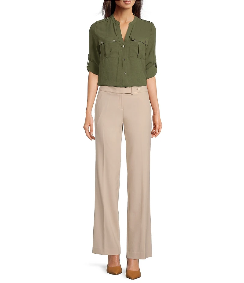 Calvin Klein Classic Fit Trouser Leg Stretch Luxe Pants