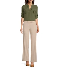 Calvin Klein Classic Fit Trouser Leg Stretch Luxe Pants