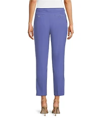 Calvin Klein Coordinating Crepe De Chine Slim Fit Ring Snap Ankle Pants