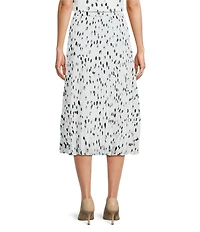Calvin Klein Coordinating Dotted Pleated Midi Skirt