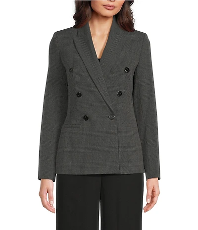 Calvin Klein Coordinating Double Breasted Notch Lapel Neck Long Sleeve Blazer