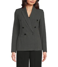 Calvin Klein Coordinating Double Breasted Notch Lapel Neck Long Sleeve Blazer
