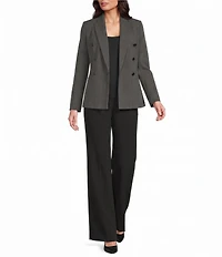 Calvin Klein Coordinating Double Breasted Notch Lapel Neck Long Sleeve Blazer