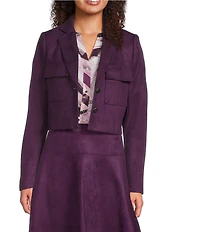 Calvin Klein Coordinating Faux Suede Cropped Jacket