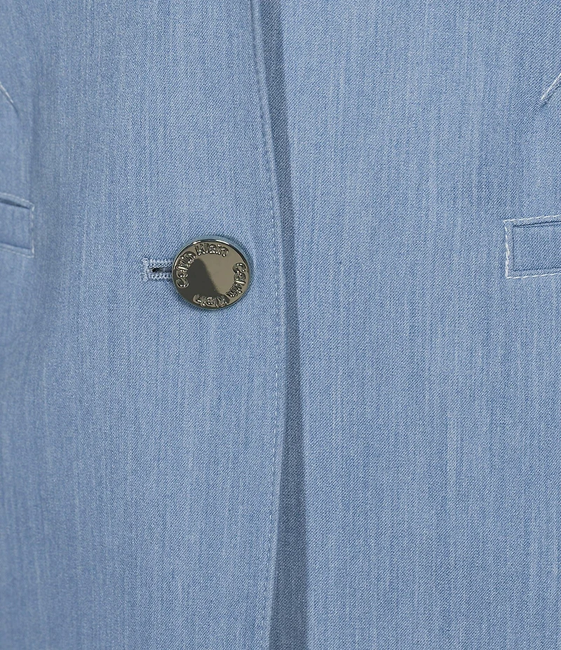 Calvin Klein Coordinating Indigo Twill Peak Lapel 2 Button Jacket