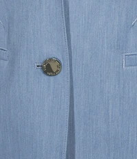 Calvin Klein Coordinating Indigo Twill Peak Lapel 2 Button Jacket