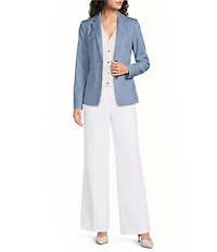 Calvin Klein Coordinating Indigo Twill Peak Lapel 2 Button Jacket