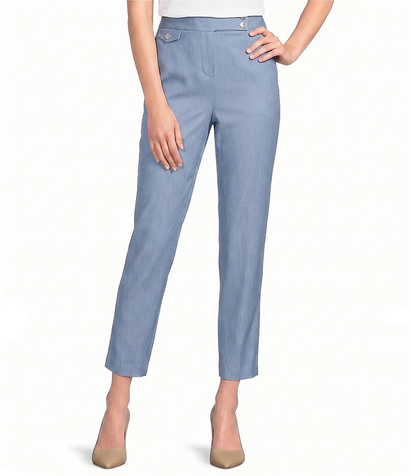 Calvin Klein Coordinating Indigo Twill Slim Fit Ankle Pants