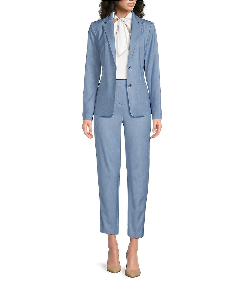 Calvin Klein Coordinating Indigo Twill Slim Fit Ankle Pants