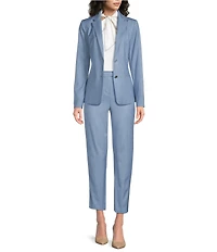 Calvin Klein Coordinating Indigo Twill Slim Fit Ankle Pants