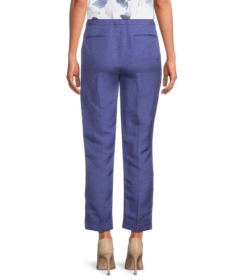 Calvin Klein Coordinating Linen Blend Slim Leg Ankle Pants