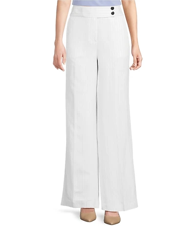 Calvin Klein Coordinating Linen Blend Wide Leg Pants