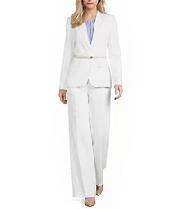 Calvin Klein Coordinating Linen Blend Wide Leg Pants