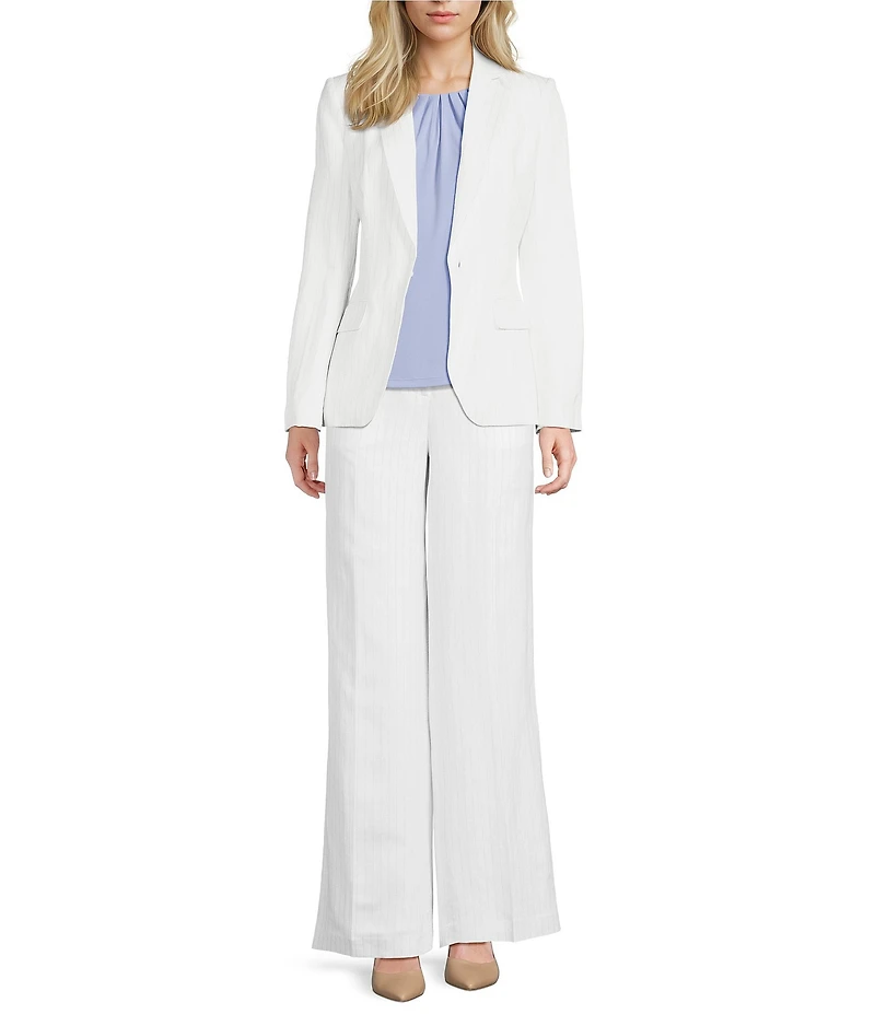 Calvin Klein Coordinating Linen Blend Wide Leg Pants