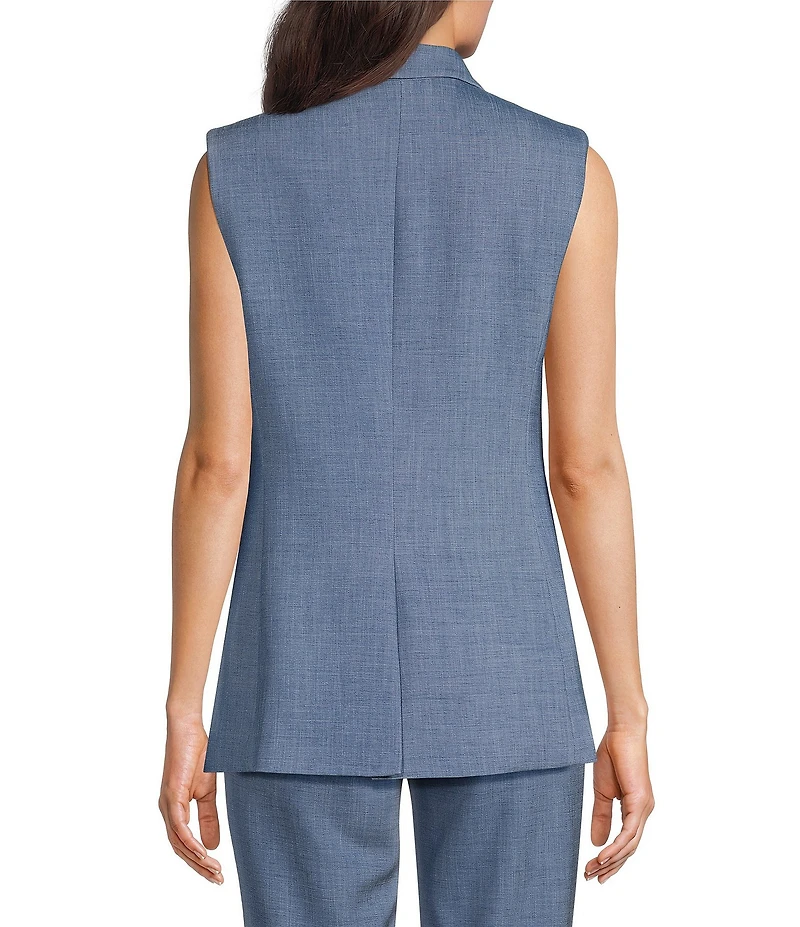Calvin Klein Coordinating Lux Double Breasted Notch Lapel Sleeveless Button Front Vest