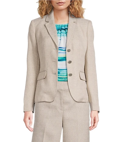 Calvin Klein Coordinating Notch Lapel Long Sleeve Three Button Jacket