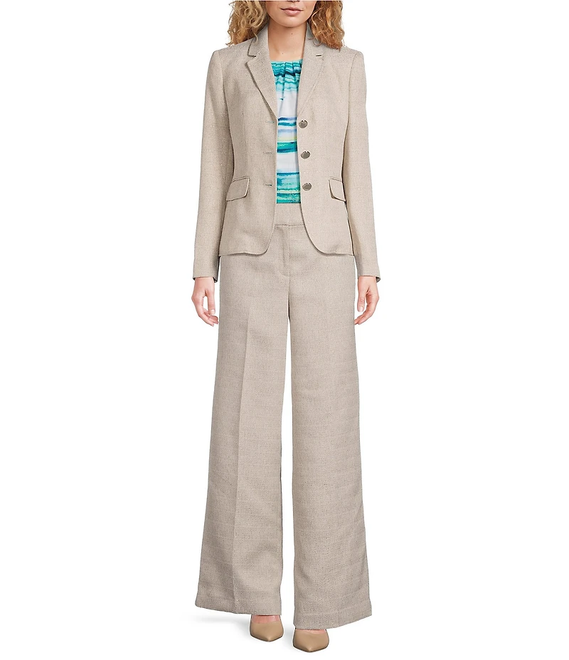 Calvin Klein Coordinating Notch Lapel Long Sleeve Three Button Jacket