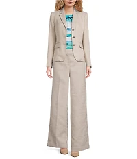 Calvin Klein Coordinating Notch Lapel Long Sleeve Three Button Jacket