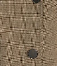 Calvin Klein Coordinating Novelty Check Double Breasted Trench