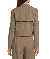 Calvin Klein Coordinating Novelty Check Double Breasted Trench