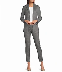 Calvin Klein Coordinating Novelty Textured Notch Collar Long Sleeve Open Front Jacket