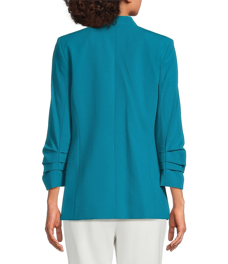 Calvin Klein Coordinating Recycled Tropical V-Neck 3/4 Sleeve Open Front Jacket