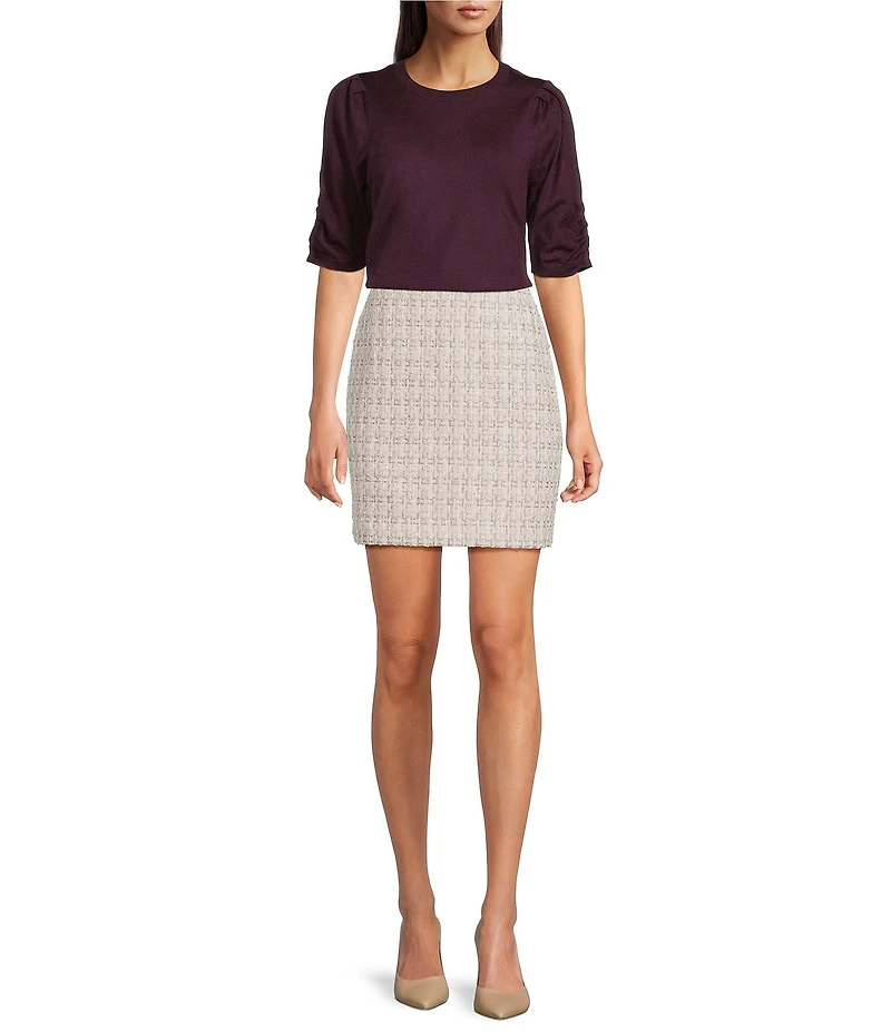 Calvin Klein Coordinating Tweed A-Line Skirt