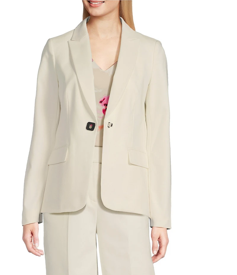 Calvin Klein Cotton Blend 1-Button Jacket