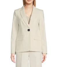 Calvin Klein Cotton Blend 1-Button Jacket