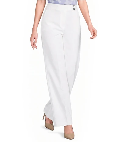 Calvin Klein Cotton Blend Wide Leg Full Length Pants