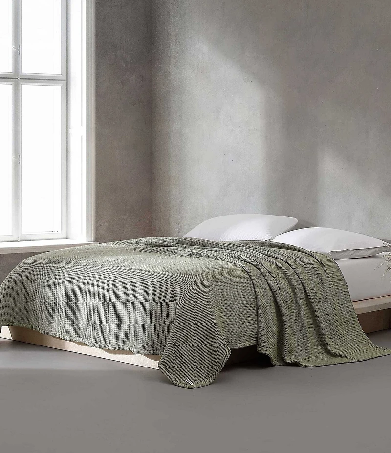 Calvin Klein Cotton Honeycomb Weave Ring Spun Bed Blanket