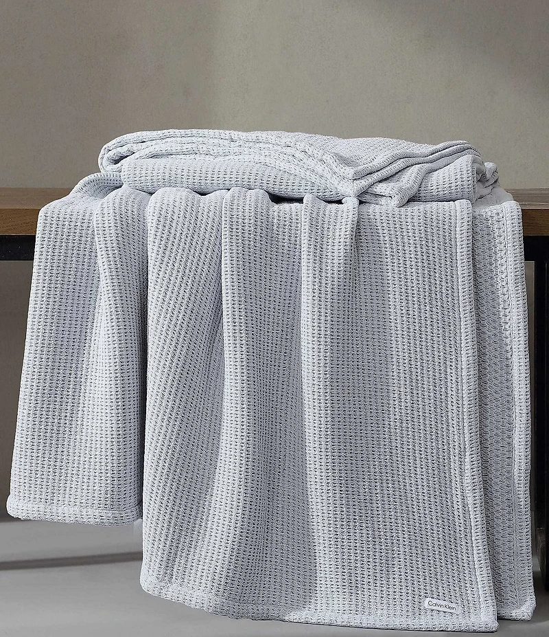 Calvin Klein Cotton Honeycomb Weave Ring Spun Bed Blanket