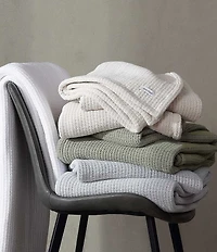 Calvin Klein Cotton Honeycomb Weave Ring Spun Bed Blanket
