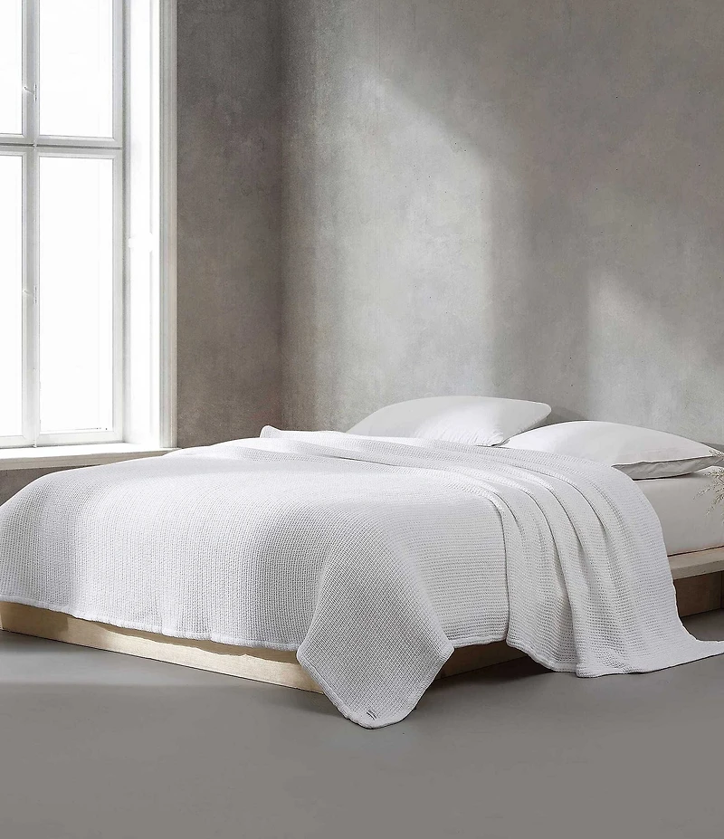 Calvin Klein Cotton Honeycomb Weave Ring Spun Bed Blanket