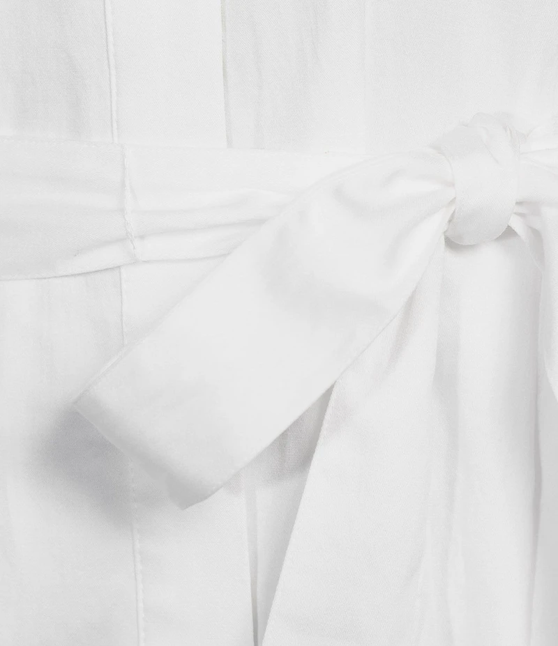 Calvin Klein Cotton Short Sleeve V-Neck Button Down Shirtdress
