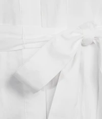 Calvin Klein Cotton Short Sleeve V-Neck Button Down Shirtdress