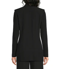 Calvin Klein Crepe De Chine Open Front Long Sleeve Jacket