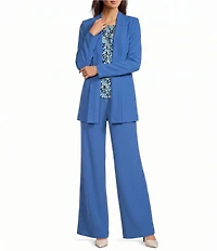 Calvin Klein Crepe De Chine Open Front Long Sleeve Jacket