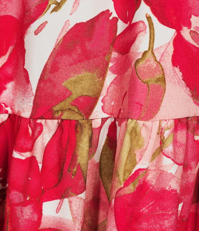 Calvin Klein Crepe Sleeveless Shoulder Tie Detail Midi Dress